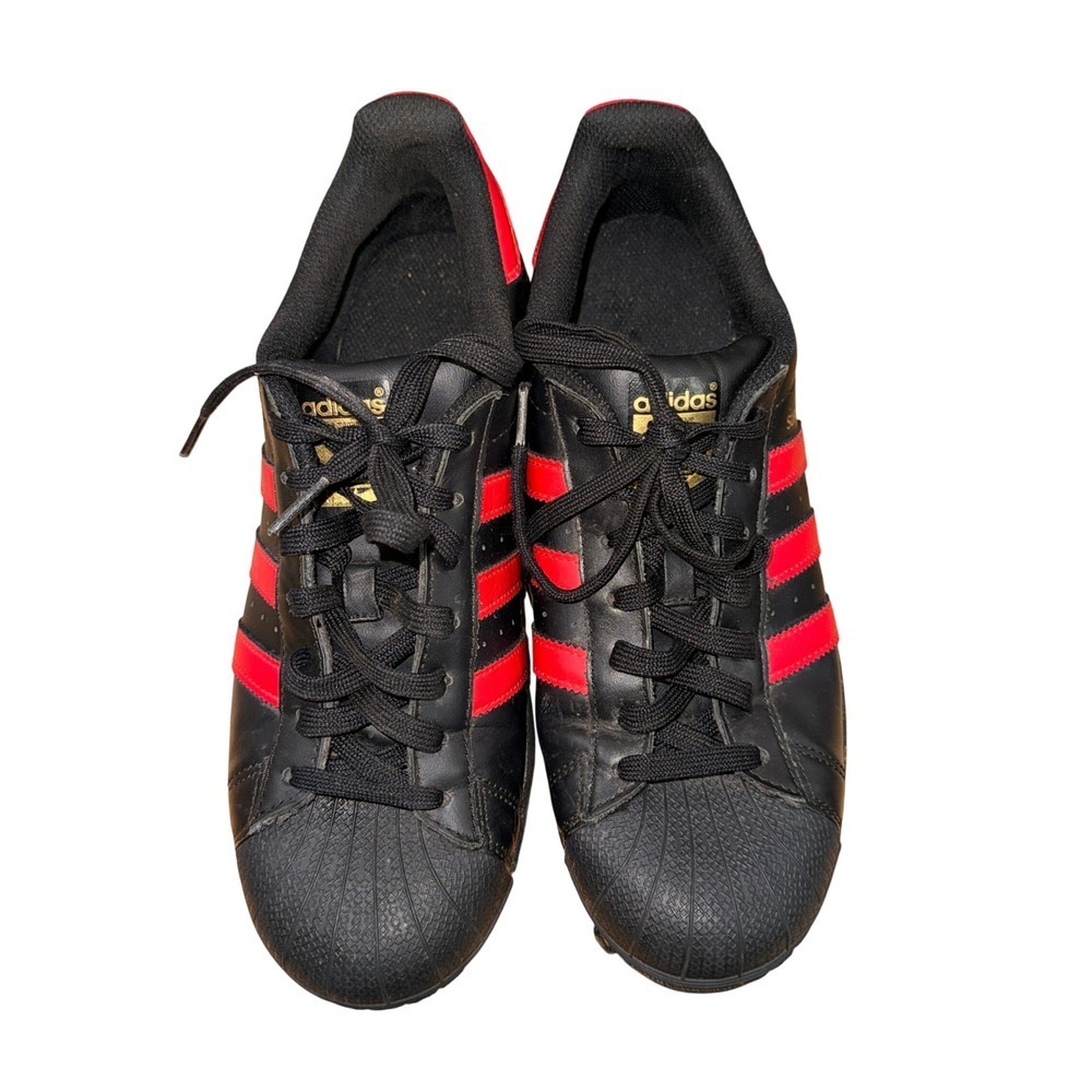 Adidas Superstar 2 Mens 8 Sneakers Pre-Owned Black S80694 ShellToe Leather Retro